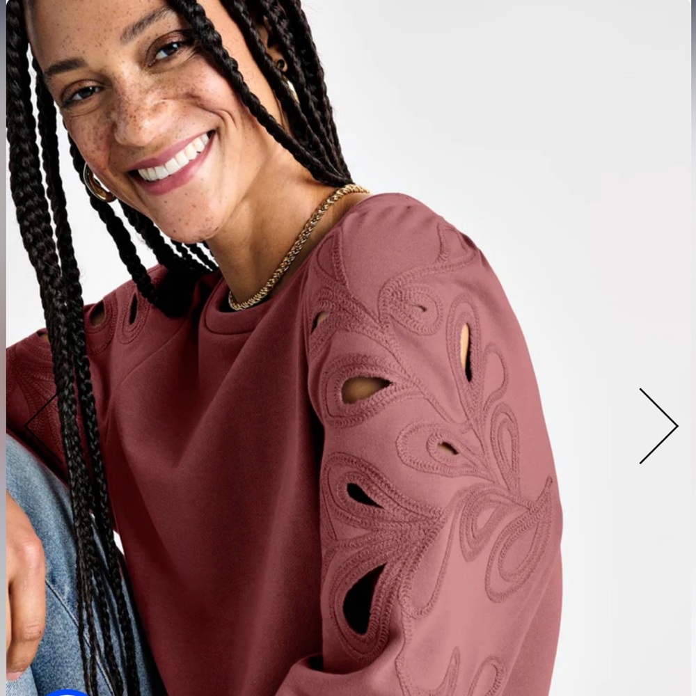 NWT Splendid Embroidered Sweatshirt